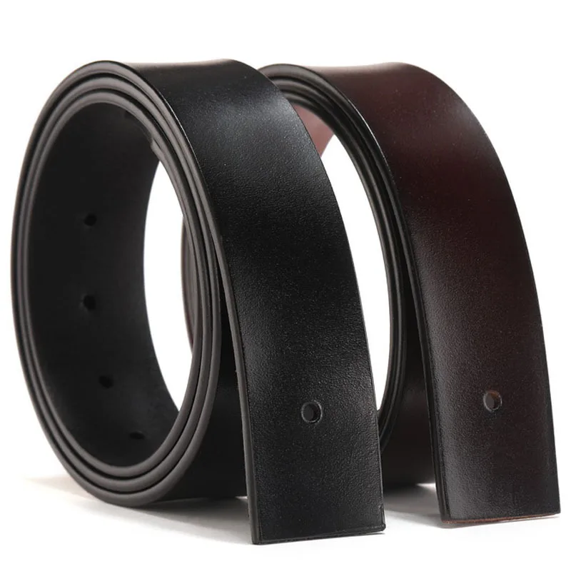 

Men's and Women's Genuine Leather Headless Strap Pin Buckle 3.7cm Body Perforated Versatile Separate Cowhide men women belt