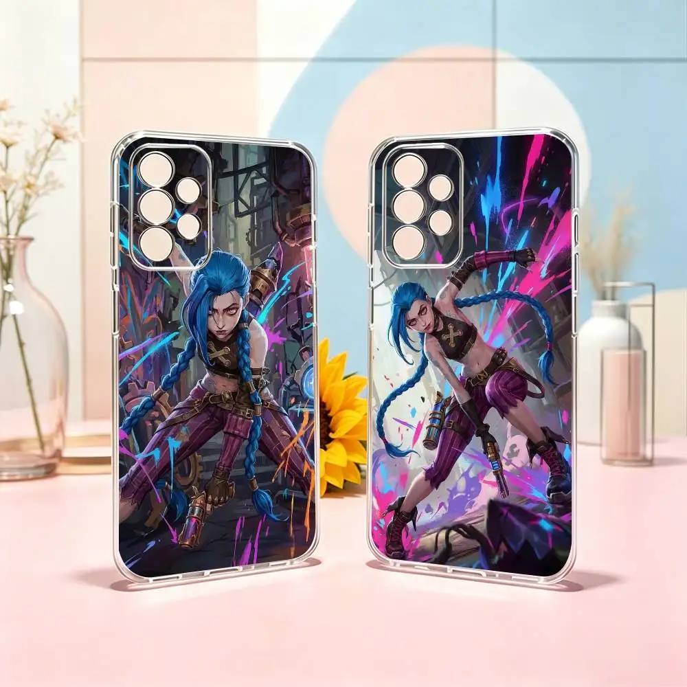 Leagues Of Legend Jinx-X Phone Case Transparent Silicone Soft For Samsung S25,S24,S21,S22,S23,S30,Ultra,S20,Plus,Fe Gift