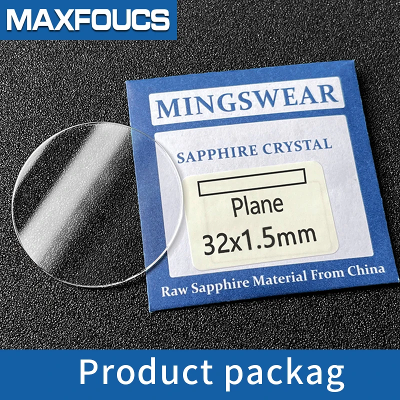 Flat Sapphire Thick 1.5mm Diameter 30-39.5mm Anti scratch Smooth Watch Glass Round Transparent Crystal Glass For Watch Repair