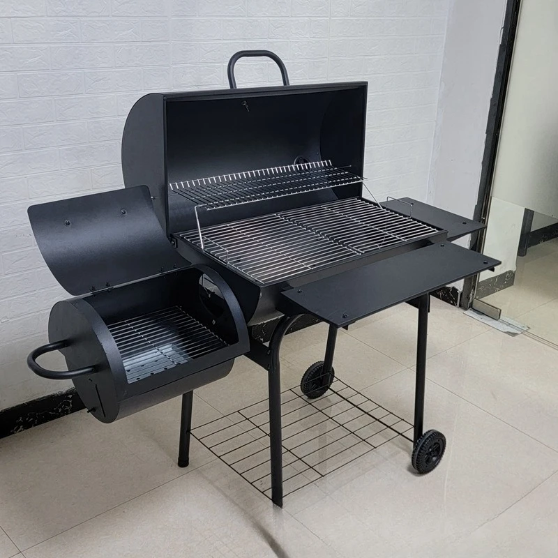 

Большая и утолщенная американская уличная гриль-барбекю, садовая угольная печь, копченая печь