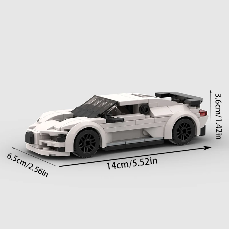 MOC Racing City Sports Vehicle Building Blocks, Creative Garage Toy for Boys and Girls
