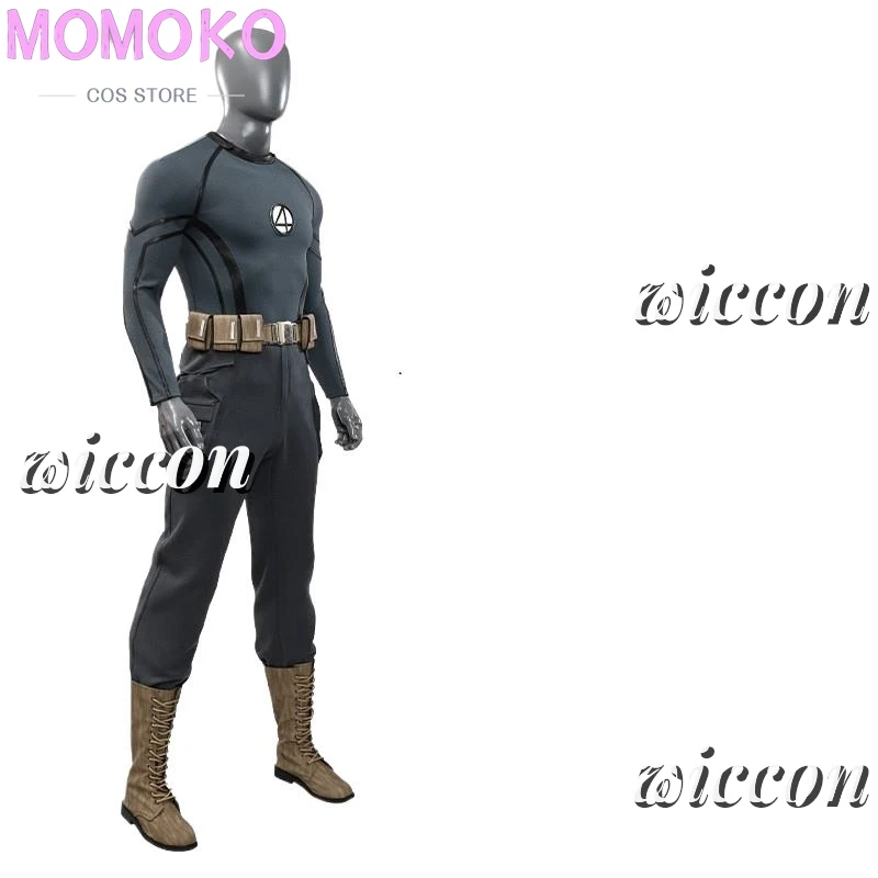 Traje de Cosplay de Johnny Storm para hombre, pantalones con cinturón superior gris de fantasía, película muerta, antorcha de piscina humana, traje de Halloween