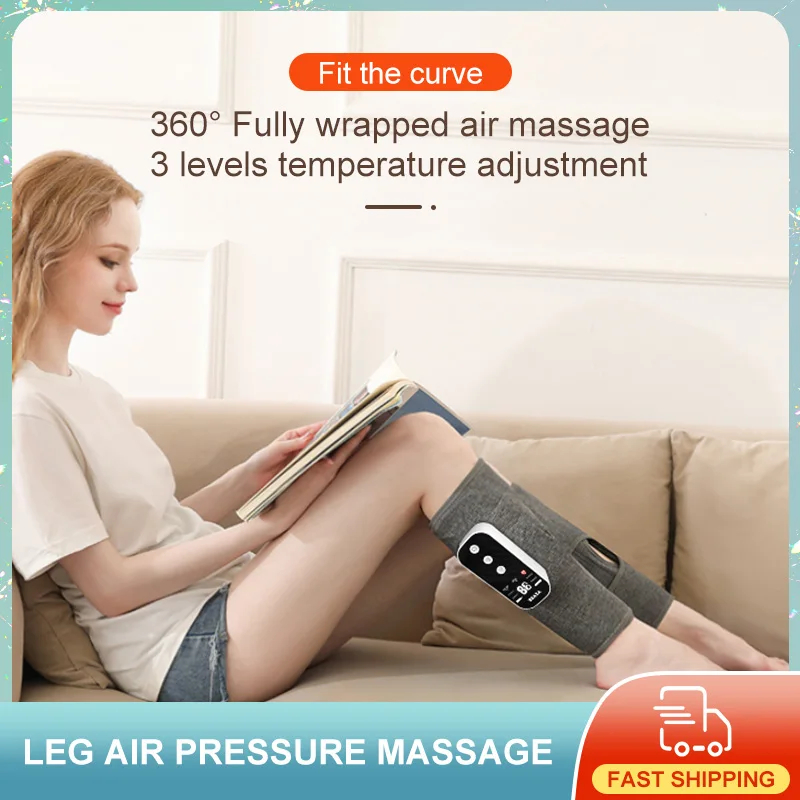 VLVEE Electric Wireless 360° Fully Wrapped Air Pressure Leg Massager Relax Calf Muscle Hot Compress Promote Blood Circulation