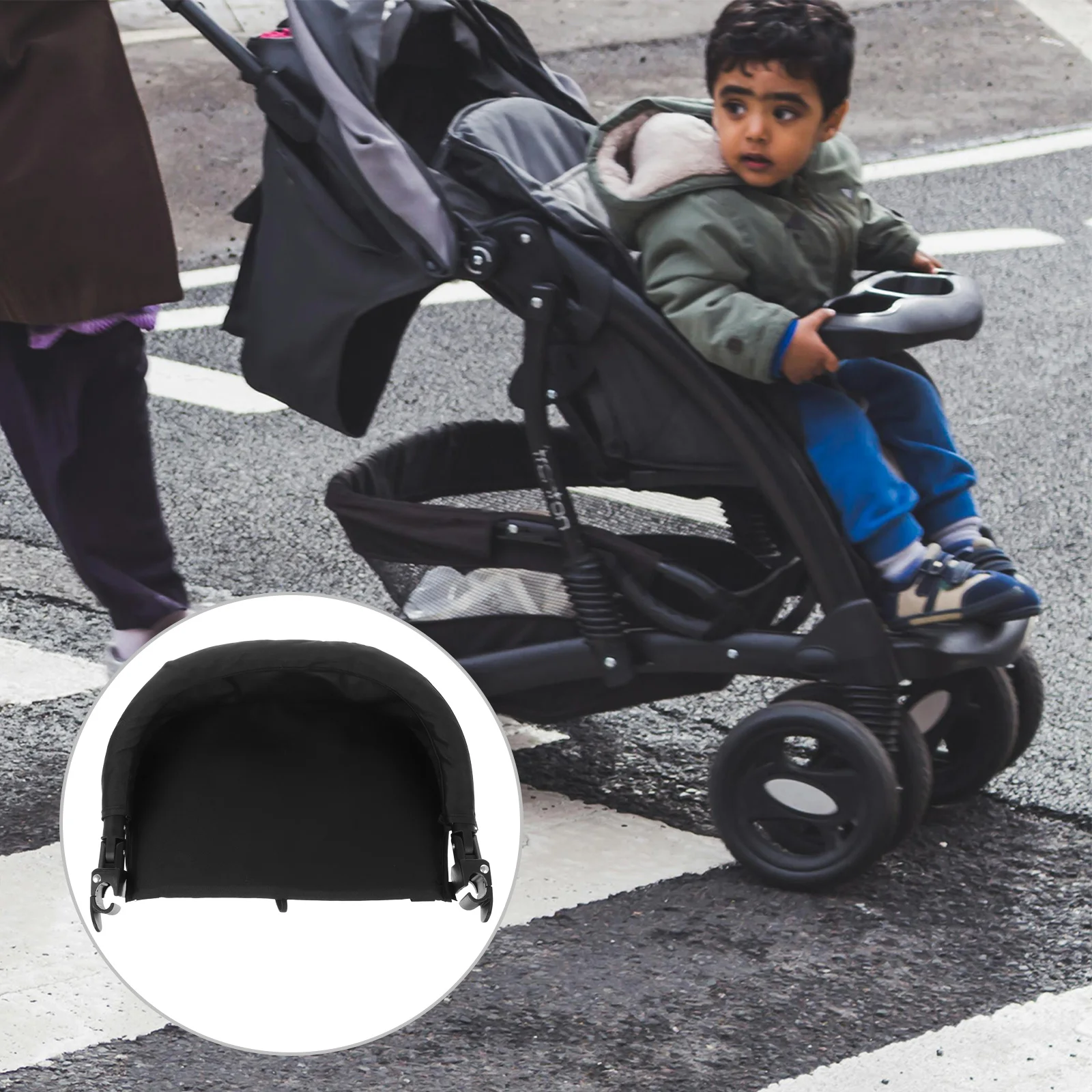 

Baby Stroller Footrest Extension Universal Adjustable Removable Pram Stroller Foot Support Safety Armrest Easy Install