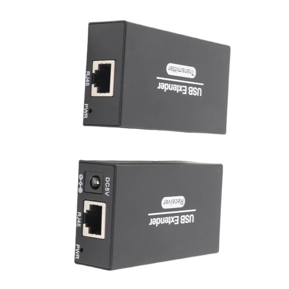 a-pair-of-single-ethernet-cat5e-6-7-usb-extender-transmit-120m-range-with-4-usb-20-hub-rj45-extender-for-us-plug