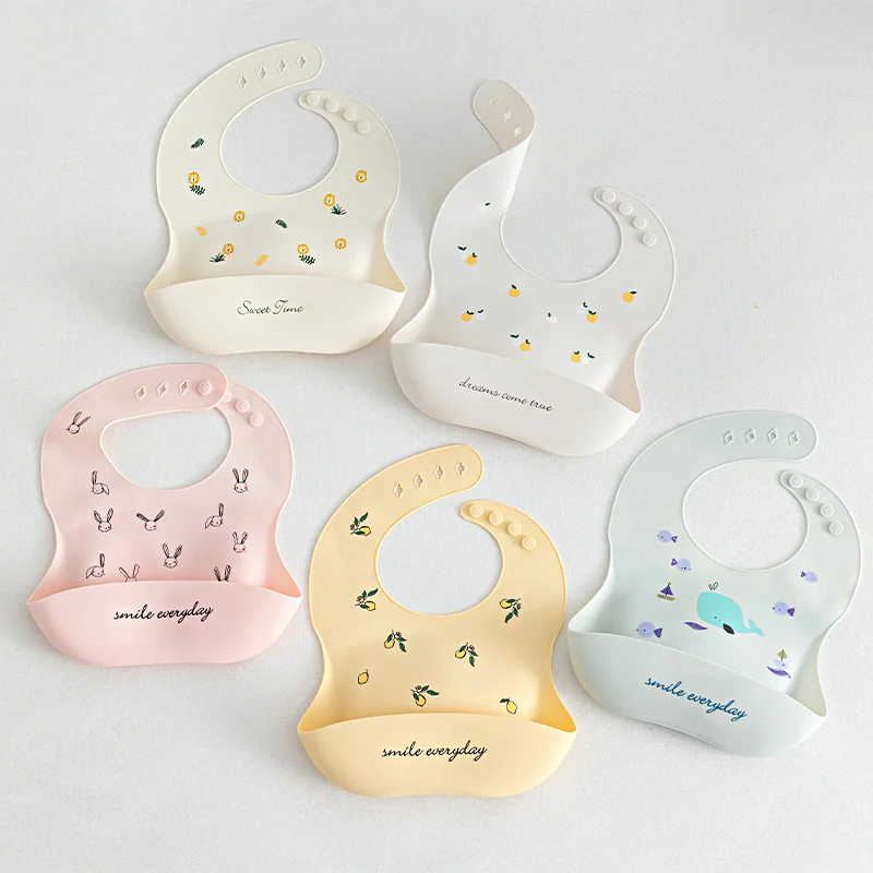 Children's Products Baby Bibs Waterproof Children Silicone Bibs Baby Drooling Rice Bibs Washable