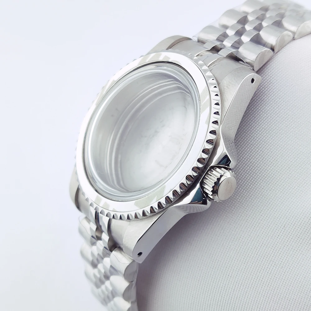 39.5mm Flat Mirror Vintage Case nh35 Stainless Steel Retro Case Watch Case for NH35 NH36 Movement Watches Accessories ﻿