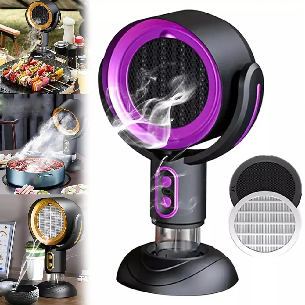 Desktop Range Hood Mini Suction Extractor Hood USB Charging Angle-adjustable Camping Picnic Hot Pot Range Hood Kitchen Hood