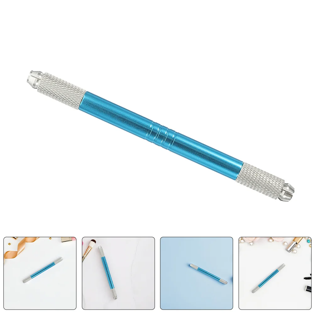 

2Pcs Manual Microblading Eyebrow Pen Easy Use Tattoo Pen for Beginners Professionals Home Salon Use Blue Brow Microfilling Tool