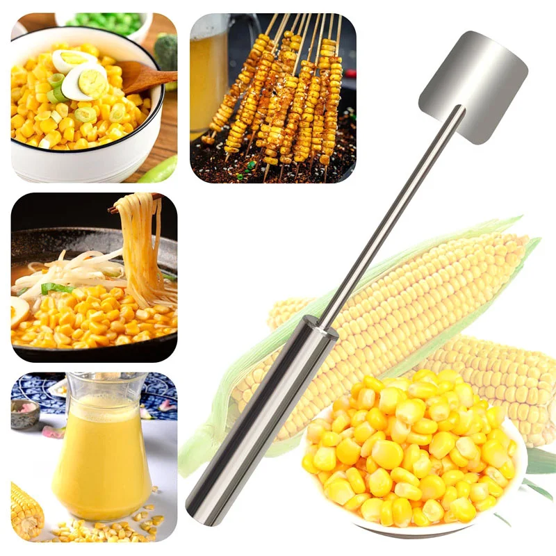 Stainless Steel Corn Peeler Serrated Corn Stripper Peelers Cob Shaver Planer Thresher Cutter Kitchen Fruit Vegetable Gadget Tool