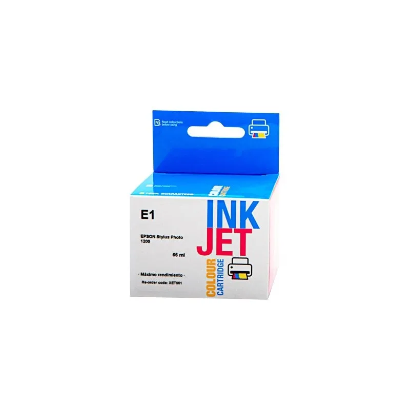 EPSON C/M/Y/PC/PM E1 alternative ink cartridge, replaces C13T00101110 XET001C imprimirbien.com