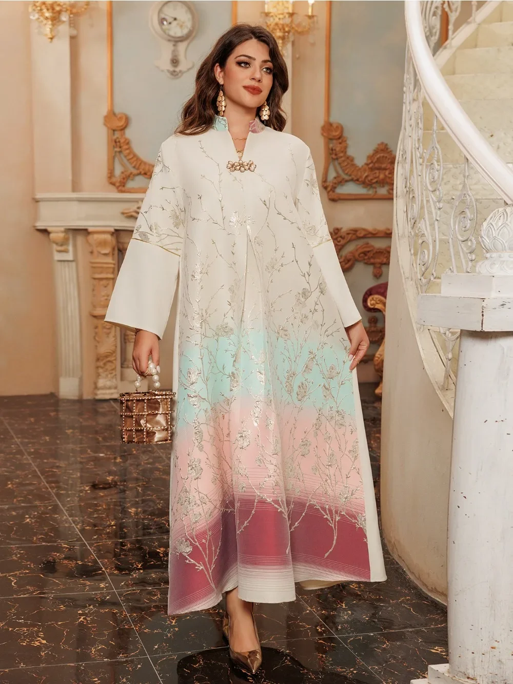 

Eid Abaya Women Party Dress Muslim Ramadan Elegant Embroidery Long Dress Morocco Kaftan Vestidos Largos Dubai Robe Jalabiya 2025