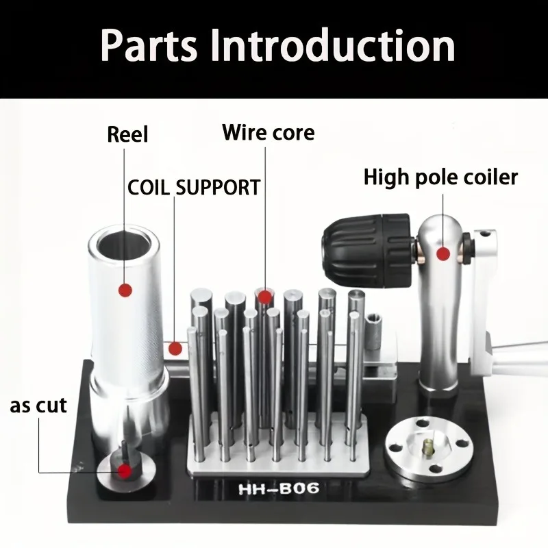 Stainless Steel Manual Jump Ring Maker Machine with 20 Heart Mandrels Jewelry Coiling Tool Precision Circle Maker Accessories