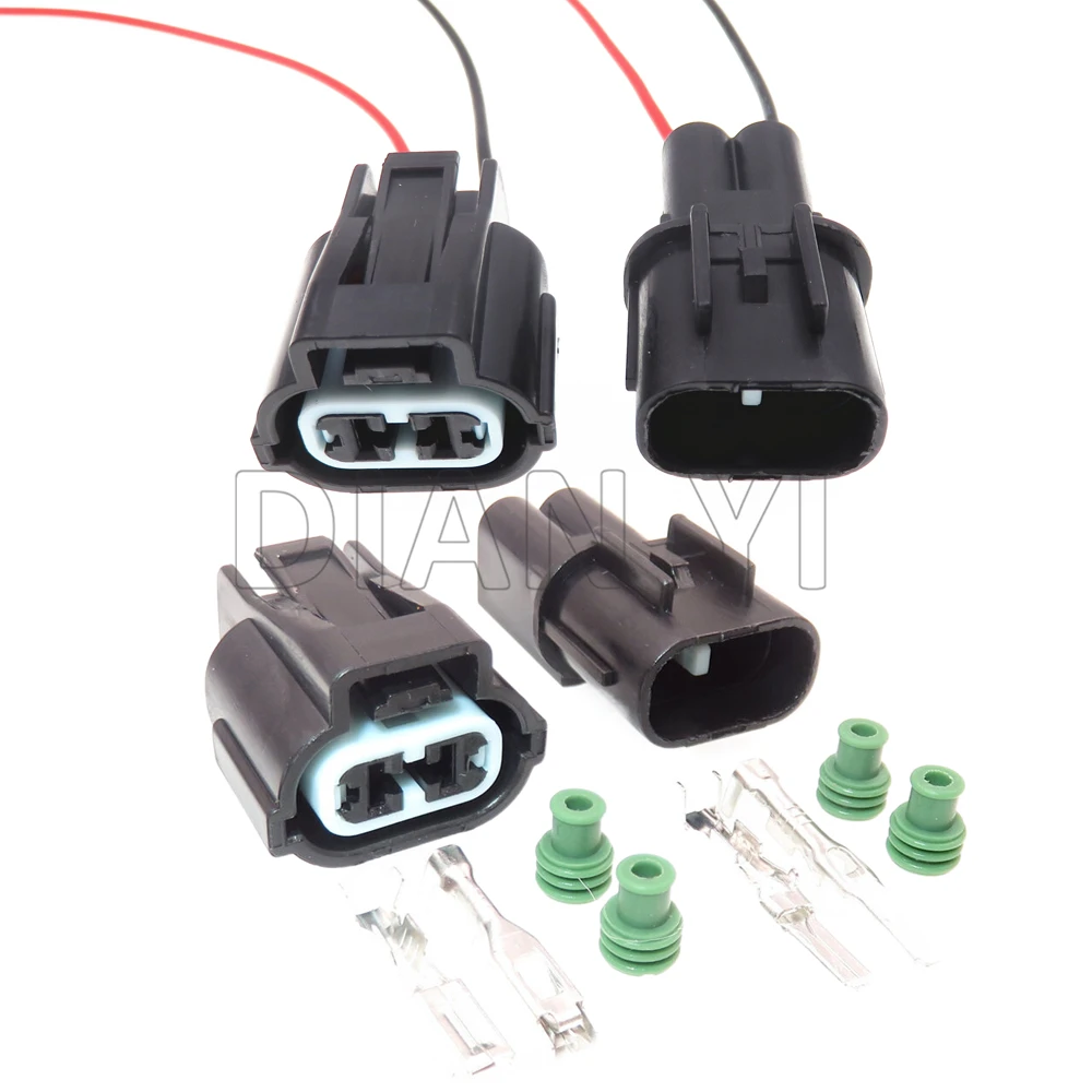 1 Set 2 Way Starter Auto Male Female Wiring Harness Socket With Cables Auto Accessories PB055-02840 PB041-02020 PB045-02027