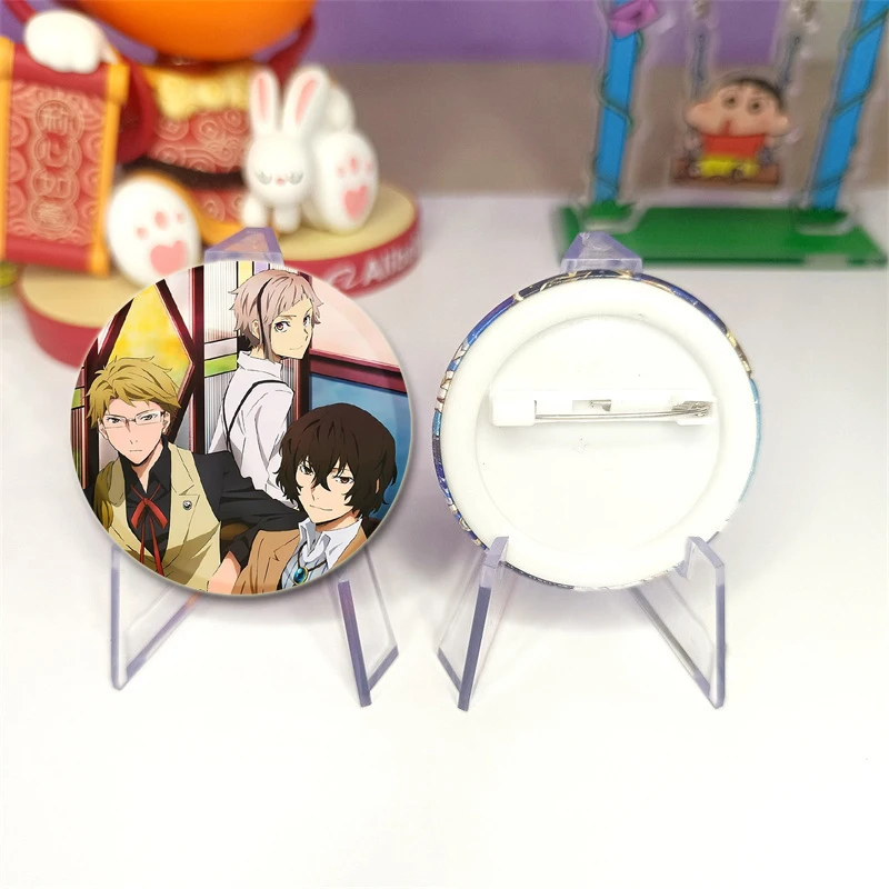 Anime Badge Cartoon Figure Kunikida Doppo Handmade Tinplate Brooches Round Display Lapel Pins Jewelry  Clothing Accessories Gift