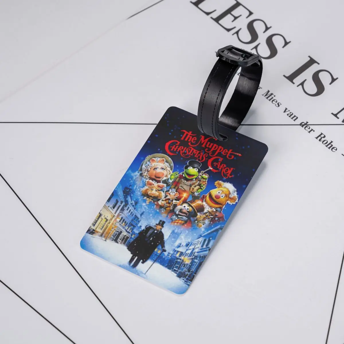 Muppet عيد الميلاد كارول علامات الأمتعة حقيبة الملحقات السفر موضة الأمتعة الصعود علامة التسمية حامل معرف اسم العنوان