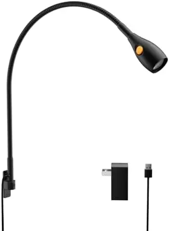 

Настенный прикроватный светильник для чтения, светодиодный, с питанием от USB, CRI 98+ 4000K, гибкий кронштейн, деревянный дизайн