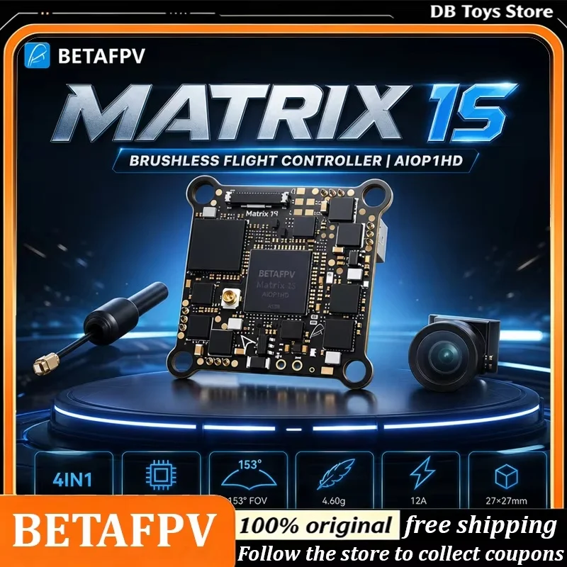 BETAFPV Matrix 1S Brushless Flight Controller 4 In 1 AIO With P1 HD Digital VTX ELRS 2.4G Receiver FPV Whoop Drone Spare Parts