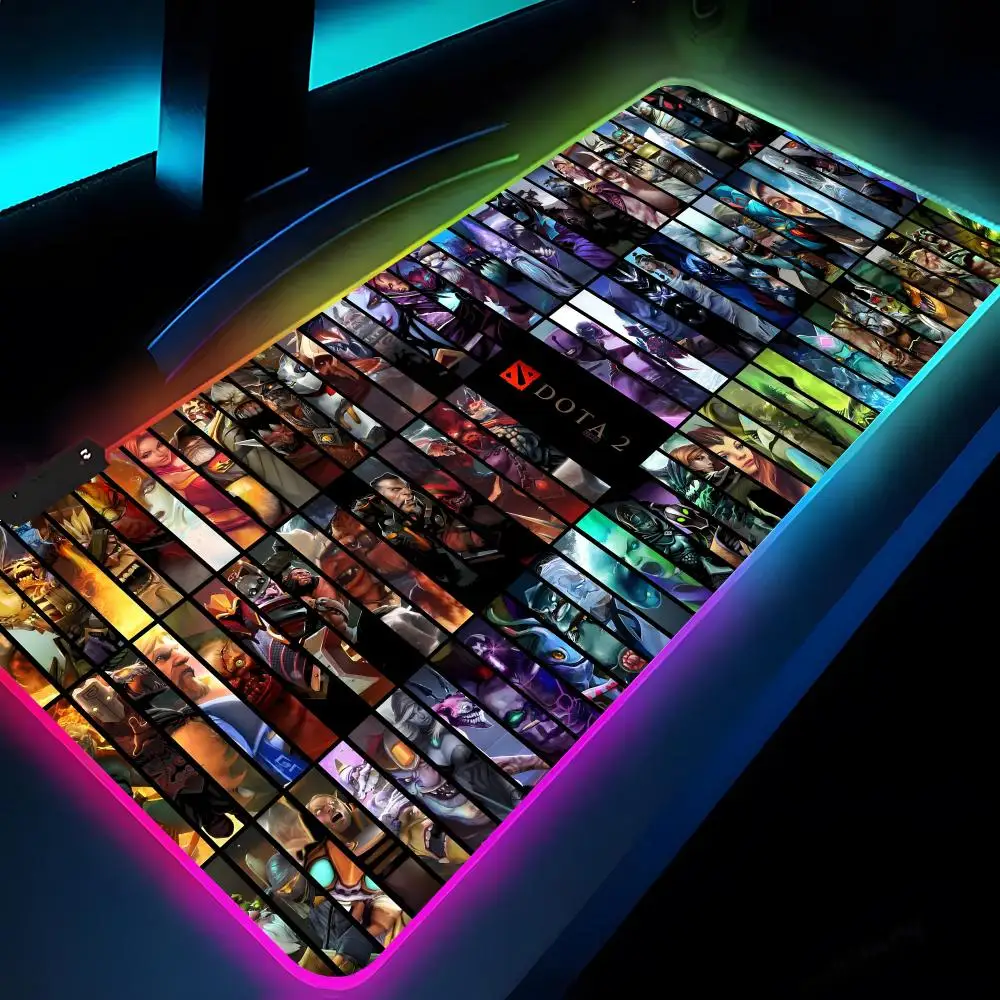 

Game D-Dota 2 Mouse Pad Rgb Xxl Laptop Mat Gaming Mousepad Backlit Keyboard Gamer Girl Table Pads Desk