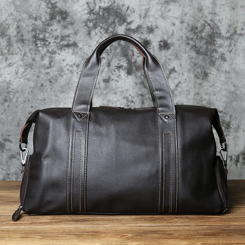 NZPJ Vintage Leder Männer Reisetasche Natürliche Rindsleder Handtasche Lässig Schulter Messenger Computer Tasche Große Kapazität Gepäck Tasche – Detail 5
