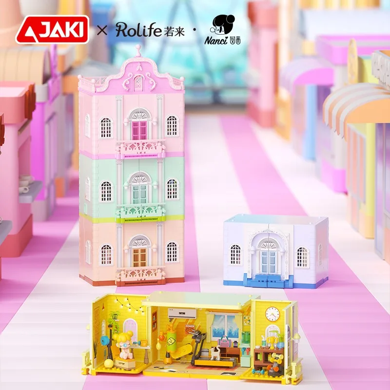 Jiaqi HK131 Meninas Nanci Blocos de Construção Casa Empilhada Meninas Brincam Casa Boneca Castelo Brinquedo Presente de Aniversário