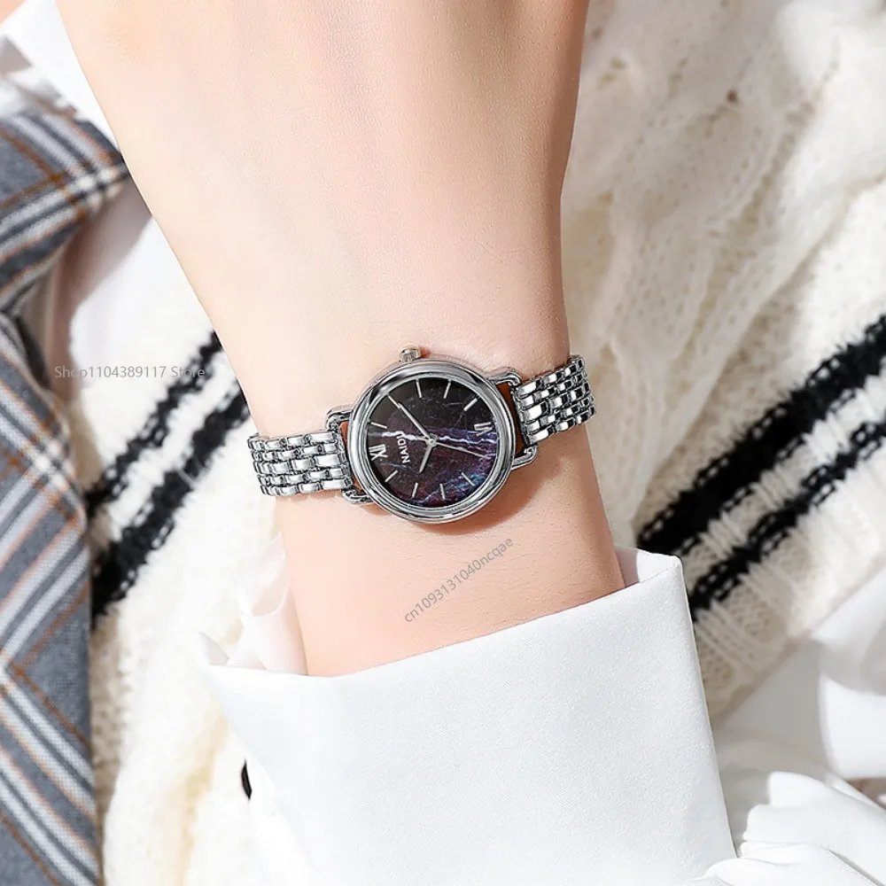 Модные женские часы из розового золота, роскошные женские часы из нержавеющей стали с маленьким циферблатом, элегантный женский кварцевый браслет, наручные часы Reloj