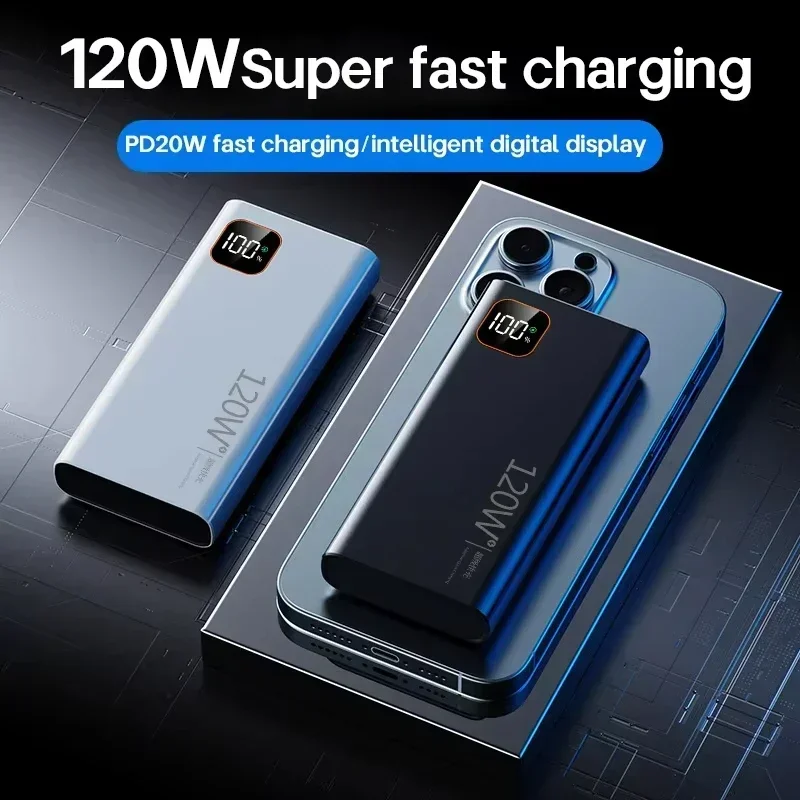 Lenovo 2027 Large Capacity 500000mAh Portable Power Bank 120W Super Fast Charging Battery Charger Powerbank For Xiaomi iPhone17 view 6