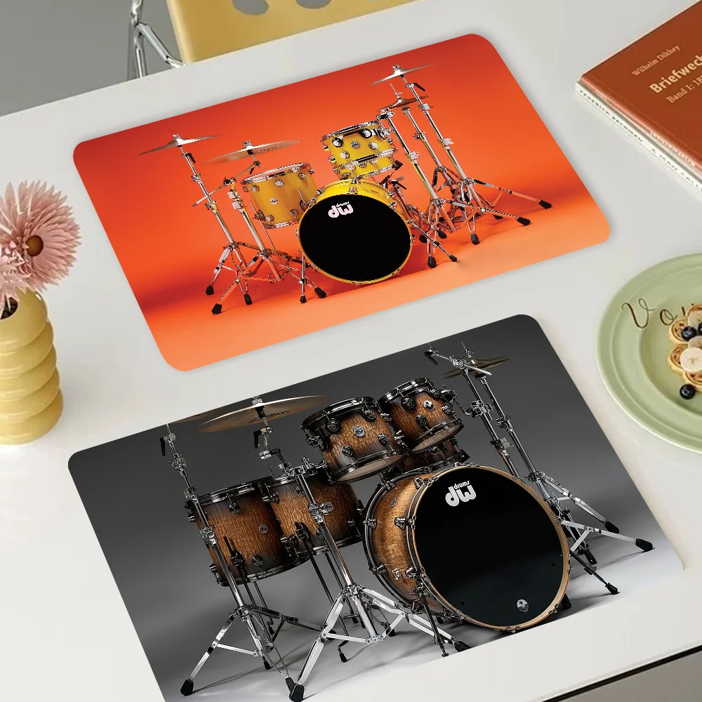 

Drum Kit Music Drum Set Instruments Absorbent Drain Mat Countertop Dry Mats Printed Coffee Machine Draining Pad Tableware