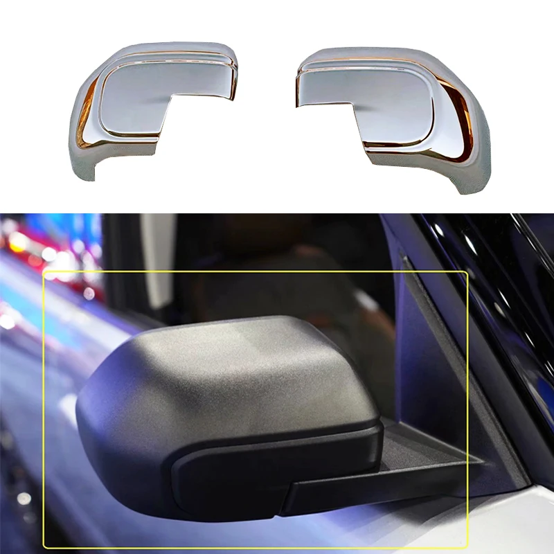 

For Ford Bronco Sport 2021 2022 ABS Chrome Rear View Mirror Cover Cap Car Styling Accessories 2pcs