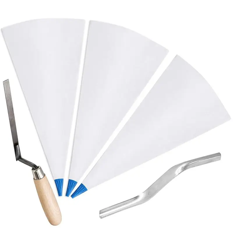 -[33A Tvdae] 3 Pcs Tile Grout Masonry Mortar Bag With Brick Jointer And Pointers Caulking Bag For Masonry Tile Installation