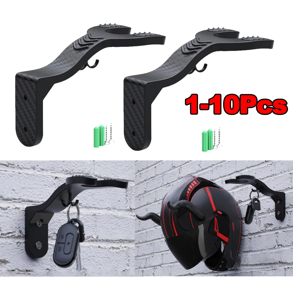 1-10 Uds. Soportes de gancho para casco de motocicleta, gancho multiusos, ganchos de montaje en pared, soporte para chaqueta de equipaje para el hogar, gorras, soporte para colgar sombreros