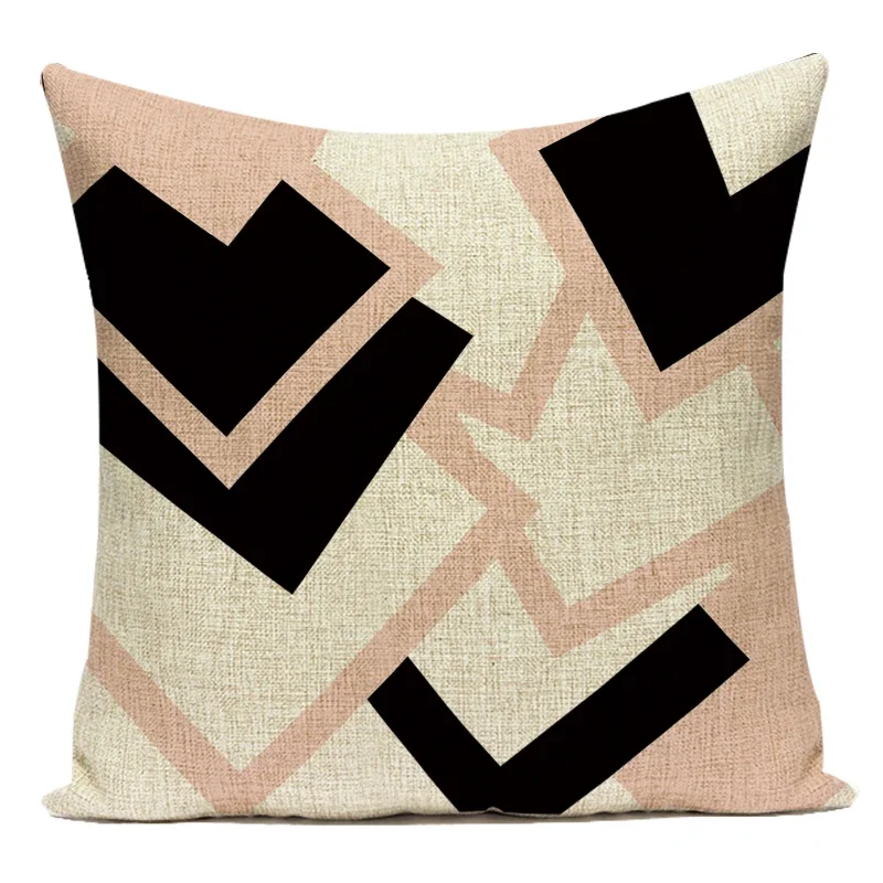Cotton Linen Cushion Cover Geometry Animal Elephant Deer Letters Throw Pillow Case Home Decorative Cushion Cover Accessory