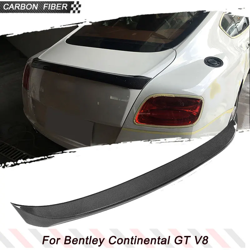 Rear Trunk Spoiler Wings for Bentley Continental GT V8 Supersports Coupe 2012-2018 Carbon Fiber Car Rear Spoiler Boot Wing FRP