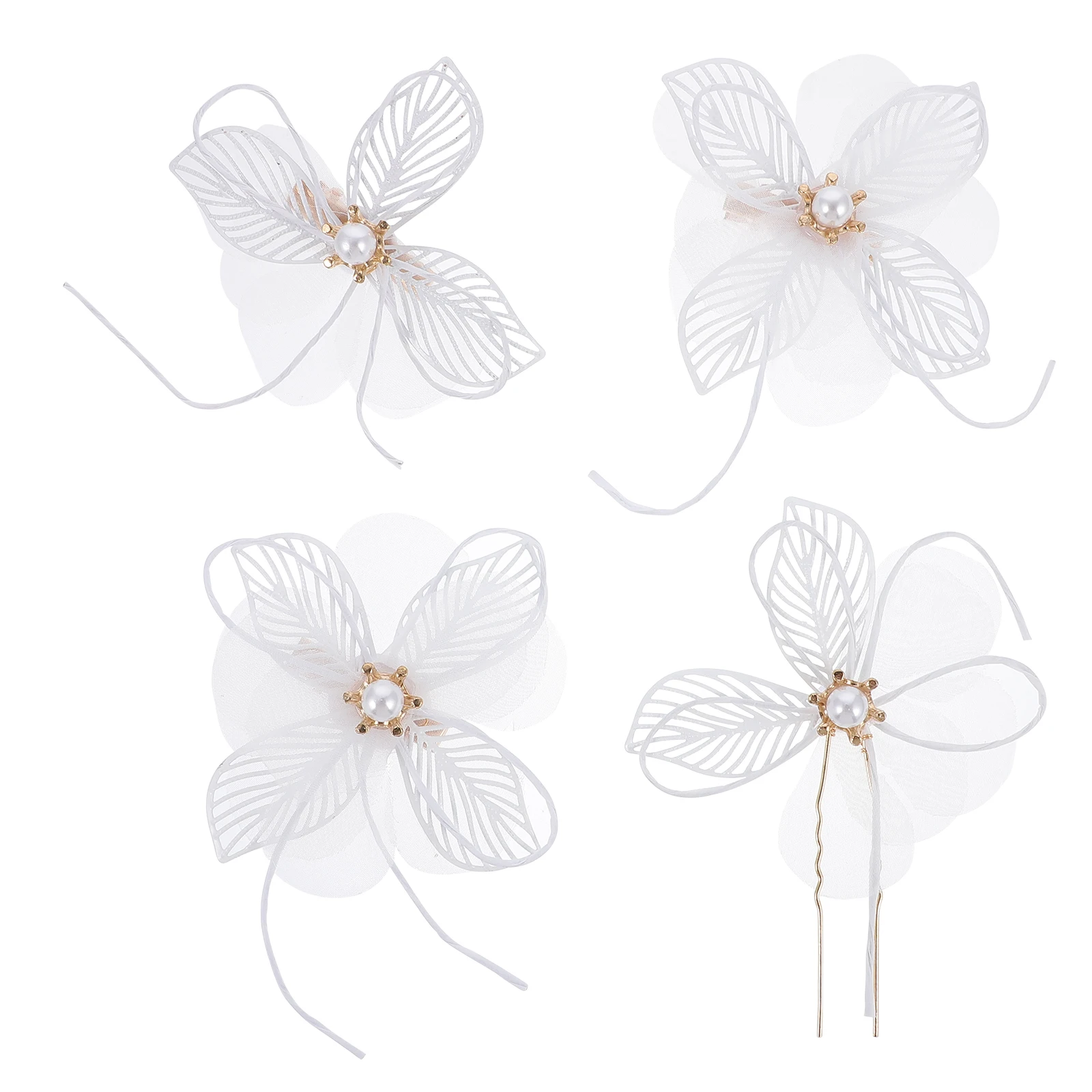 

Pearl Hair Pins Ladies Wedding Clips Flower Comb White Bride Hair Clamp Bridesmaid Elegant Hairpin Premium Material Hairstyle