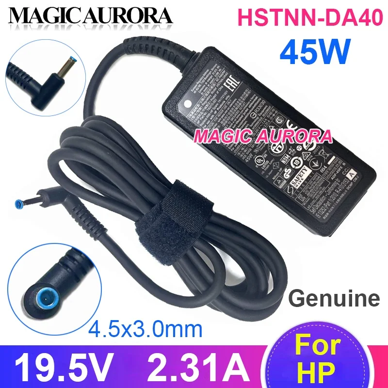 

Оригинальное зарядное устройство HSTNN-DA40, 45 Вт, 19,5 В, 2,31 А, 45 Вт, адаптер переменного тока с синим наконечником для HP ProBook 400 430 X360 740015 -002 854054 -001 696694 -001
