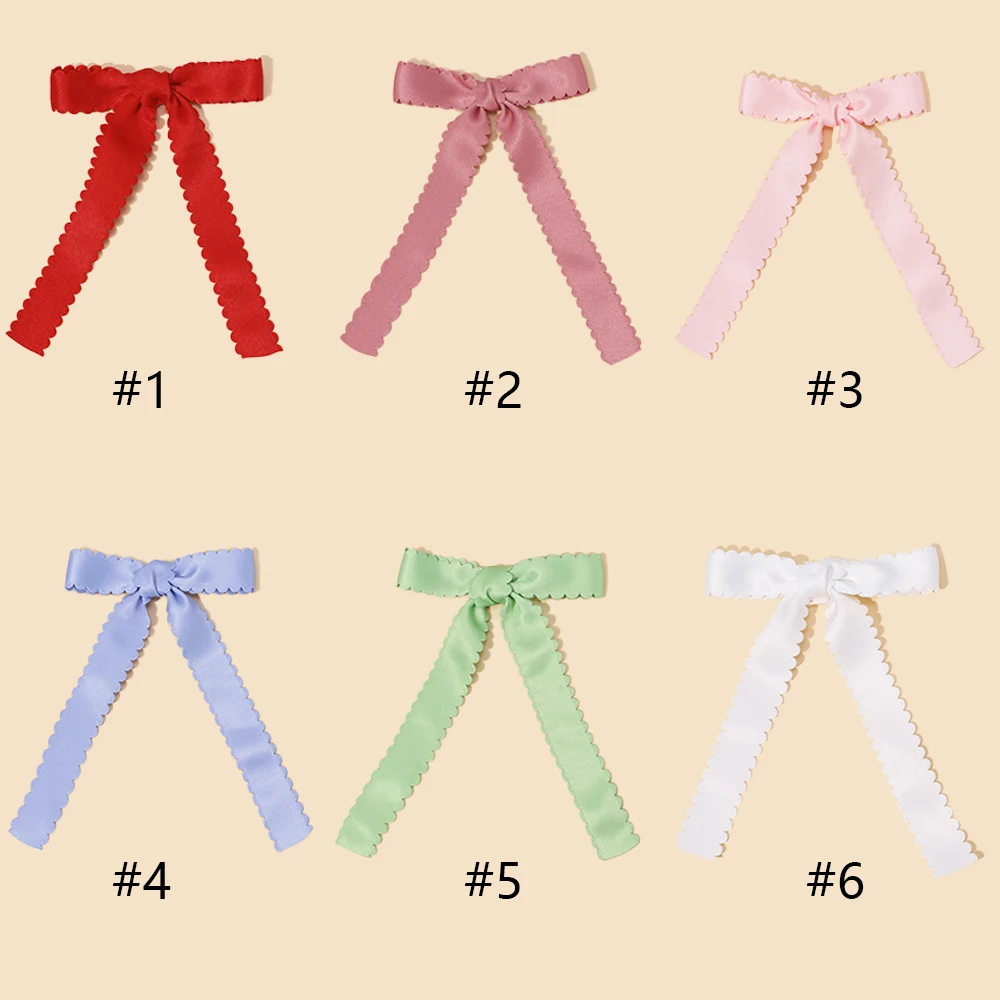 1Pcs/Set New Solid Ribbon Bowknot Hair Clips For Baby Girls Handmade Cute Bows Hairpin Barrettes Headwear Kids Hair Accessories