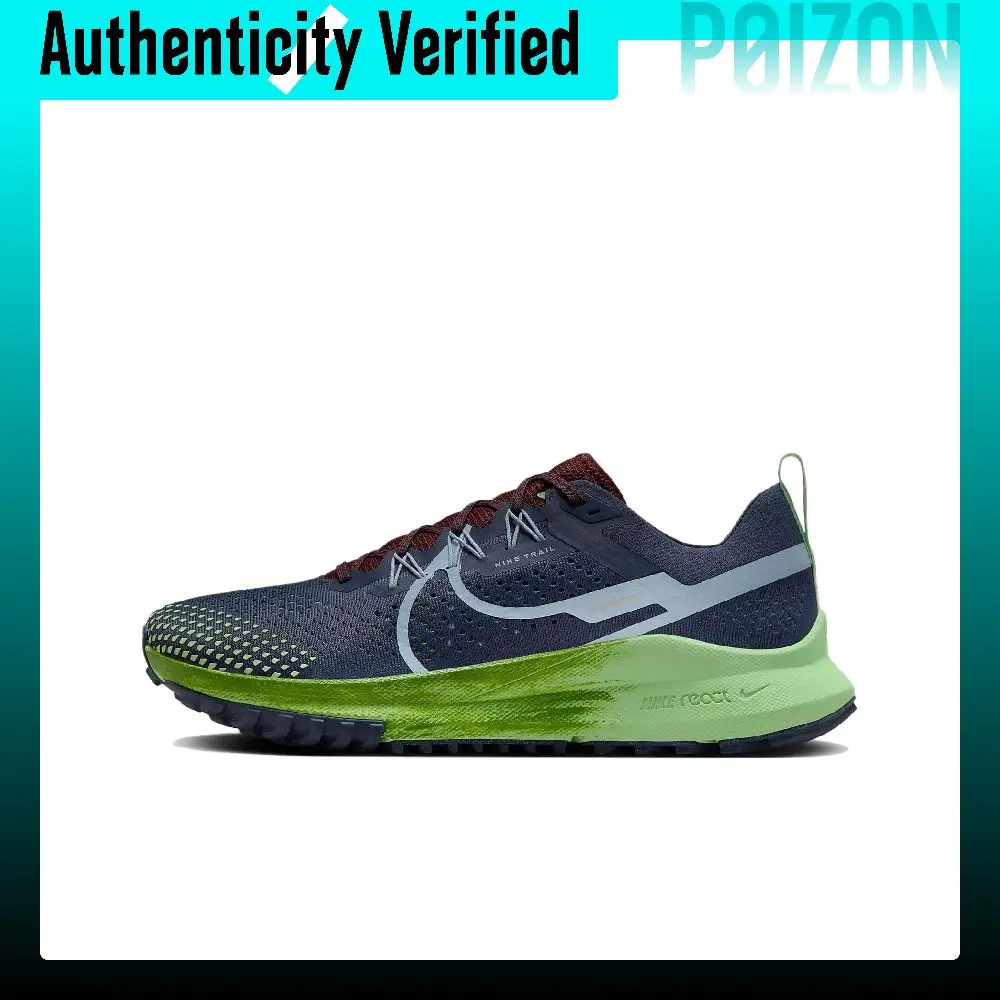 Nike Pegasus Trail 4 Cushioning Slip Resistant Cushioning Slip Resistant Low top Running Shoes Men's Blue Green DJ6158-403