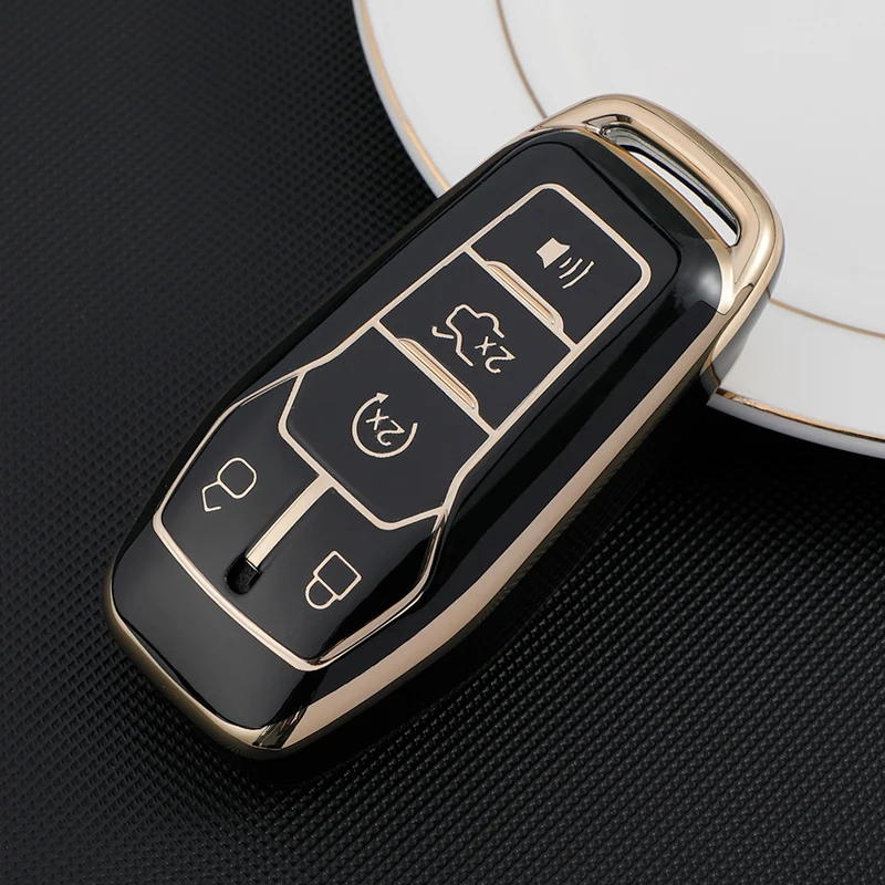 

New TPU Car Key Case Cover Shell For Ford Fusion Mondeo Mustang F-150 Explorer Edge 2015 2016 2017 2018 Protect Fob Accessories