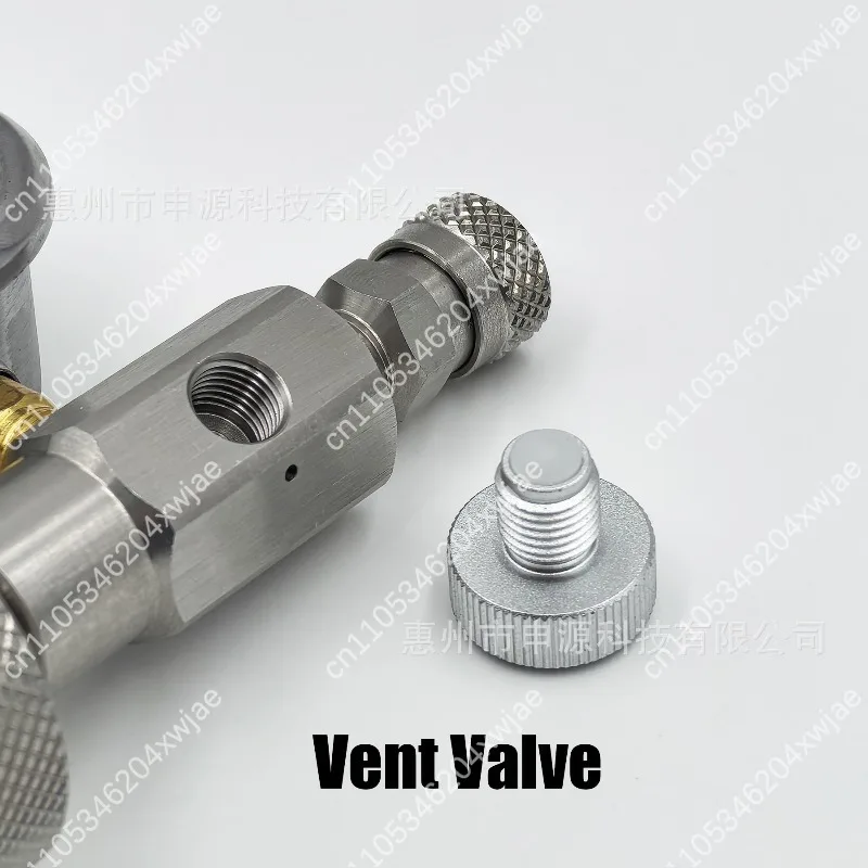 G5/8 DIN Valve Fill Station with 8mm Quick Connect for Scuba Diving Tank Charging