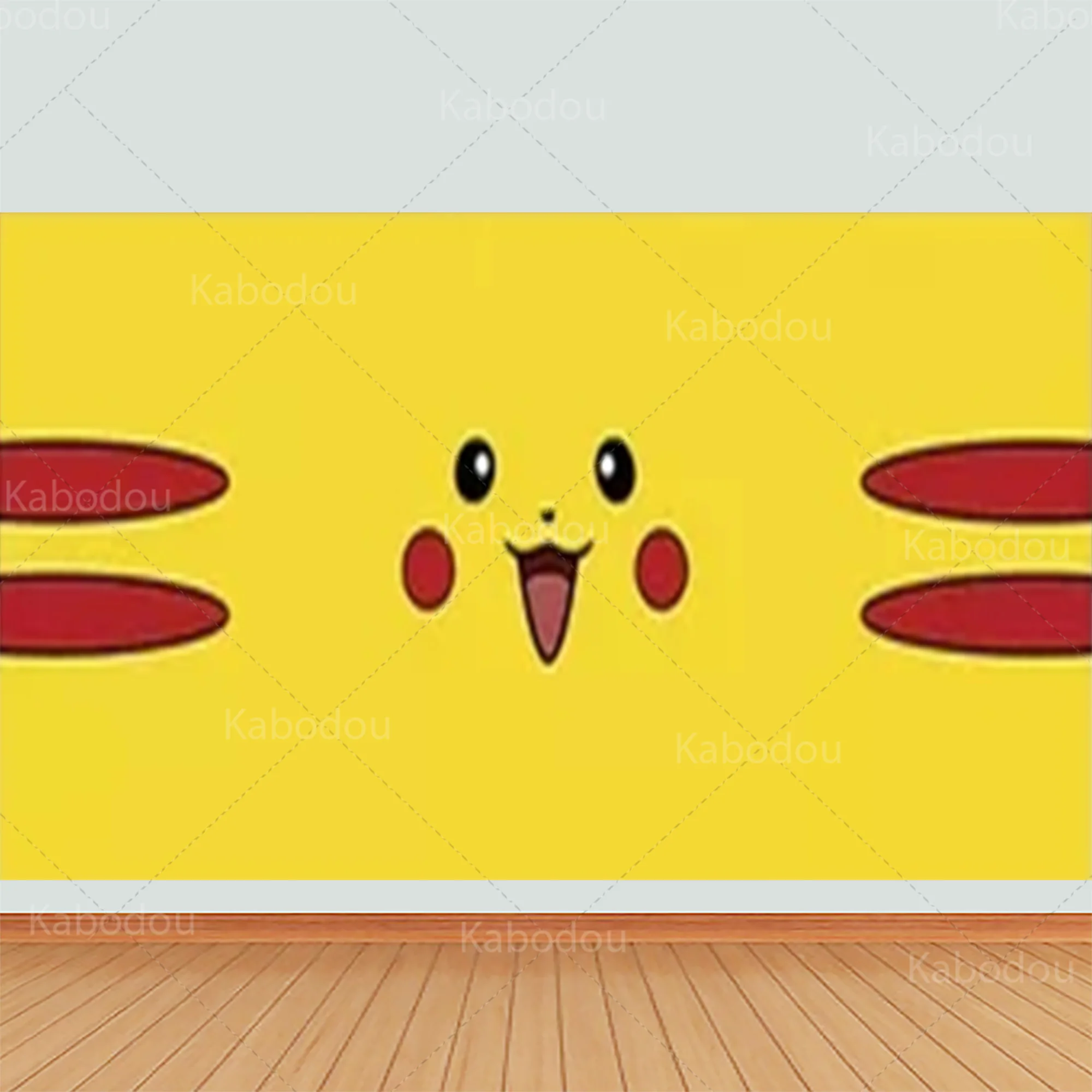 Pokemons Round Backdrop Blue Kids Birthday Party Decoration Photography Background Baby Shower Cylinder Cover Studio Props