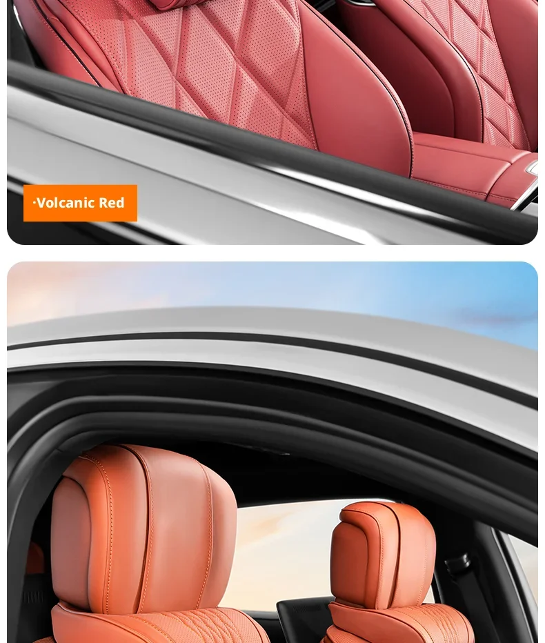 Auto-Kopfstützenkissen 2 Stück Nappaleder für Chery Tiggo 7 Tiggo 8 Tiggo 9 Tiggo 5x Omoda 5 Jaecoo 7 Auto-Innenausstattung Zubehör – Detail 18