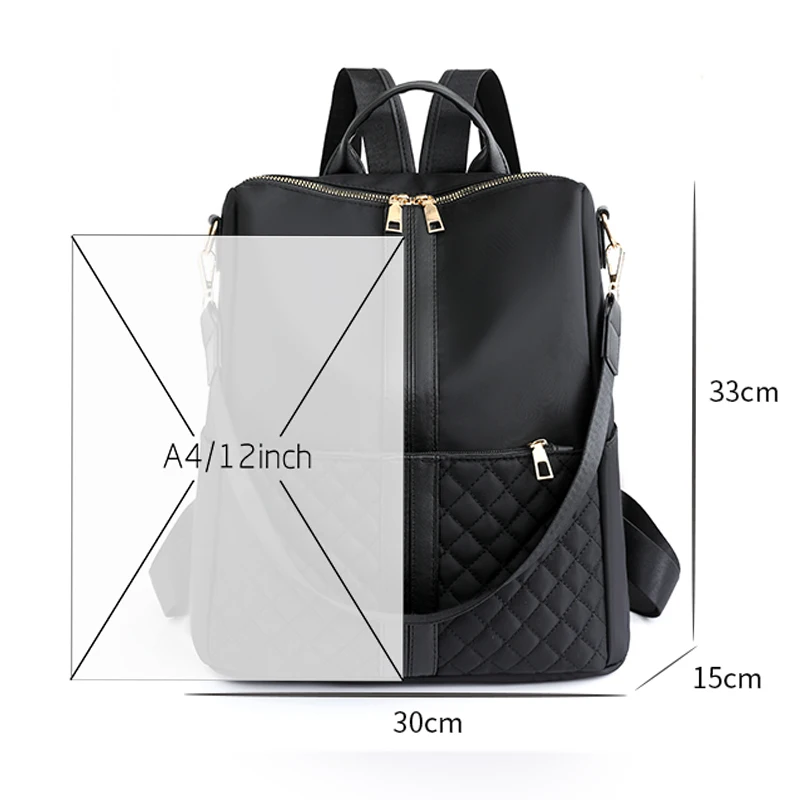 Fashion Rivet Designer Backpacks Women\'s Multifunctional Anti-theft Shoulder Bag Teen Girls Small School Bags Mochila 2023 New