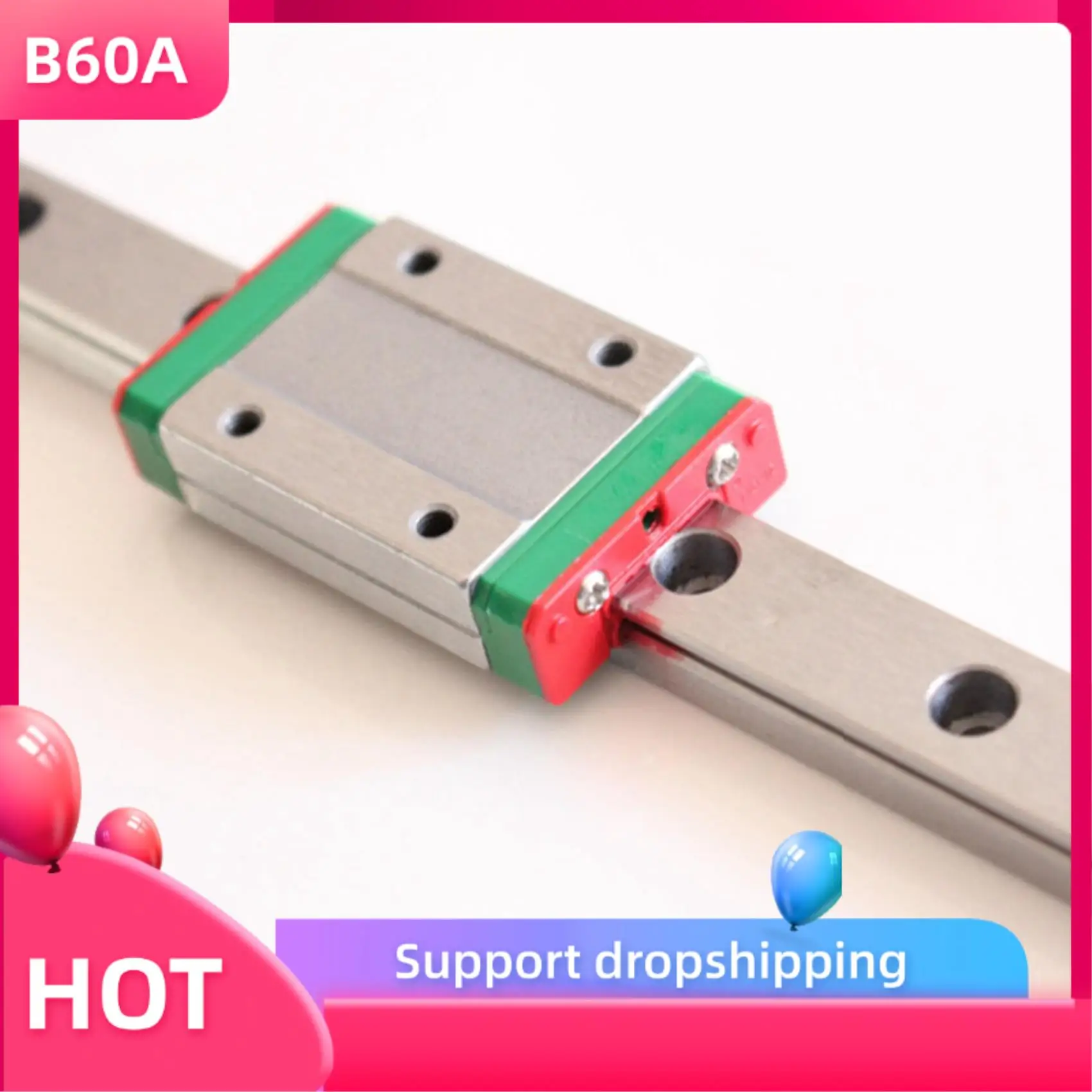 

B60A 2Pcs 9Mm Linear Guide Miniature Rail MGN9 400Mm Linear Rail And 2 Pcs MGN9H Miniature Rail Slider