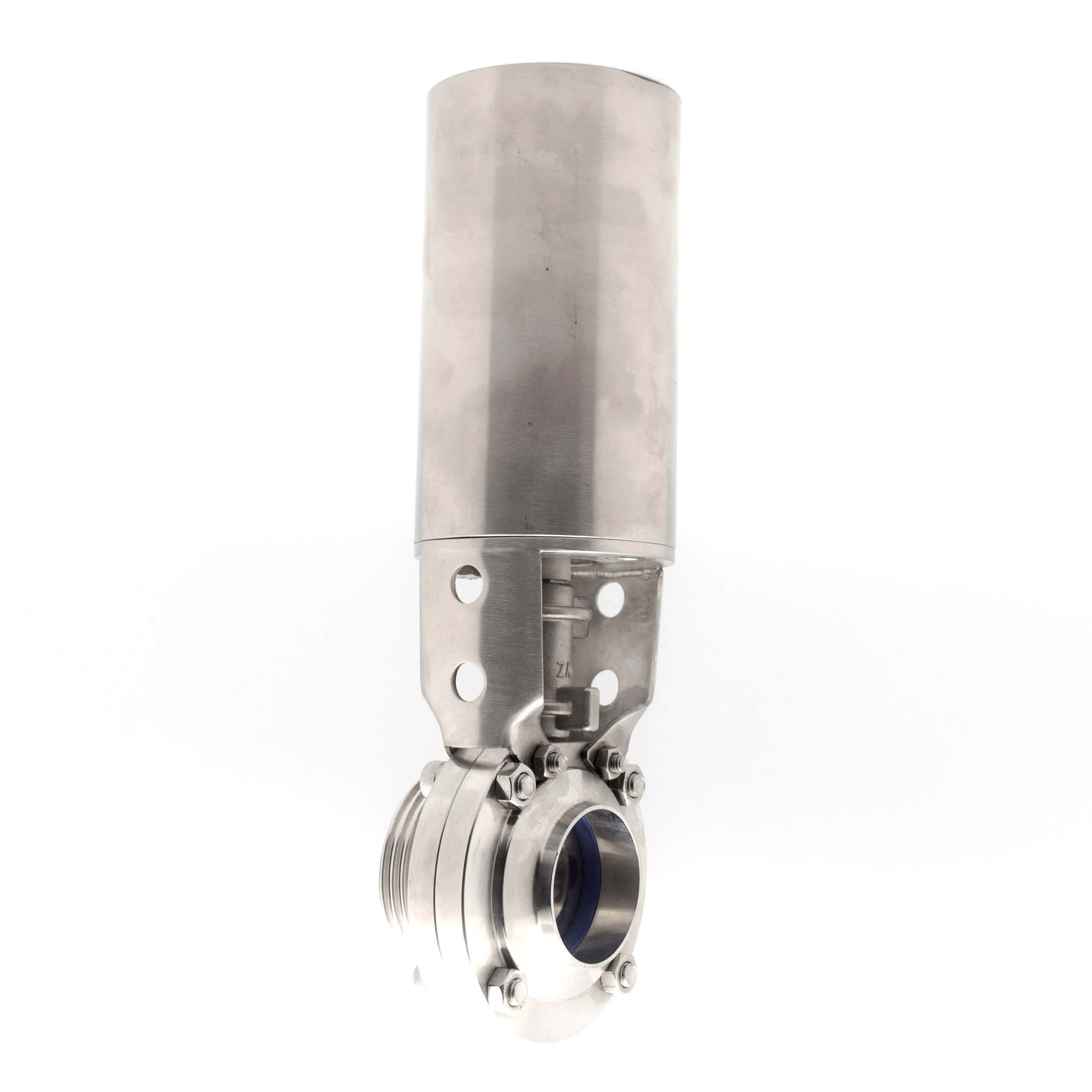 Sanitary Stainless Steel SS304/SS316L Pneumatic Electric Tri Clamp Butterfly Valve SS Vertical Actuator OEM/ODM Food Grade Water