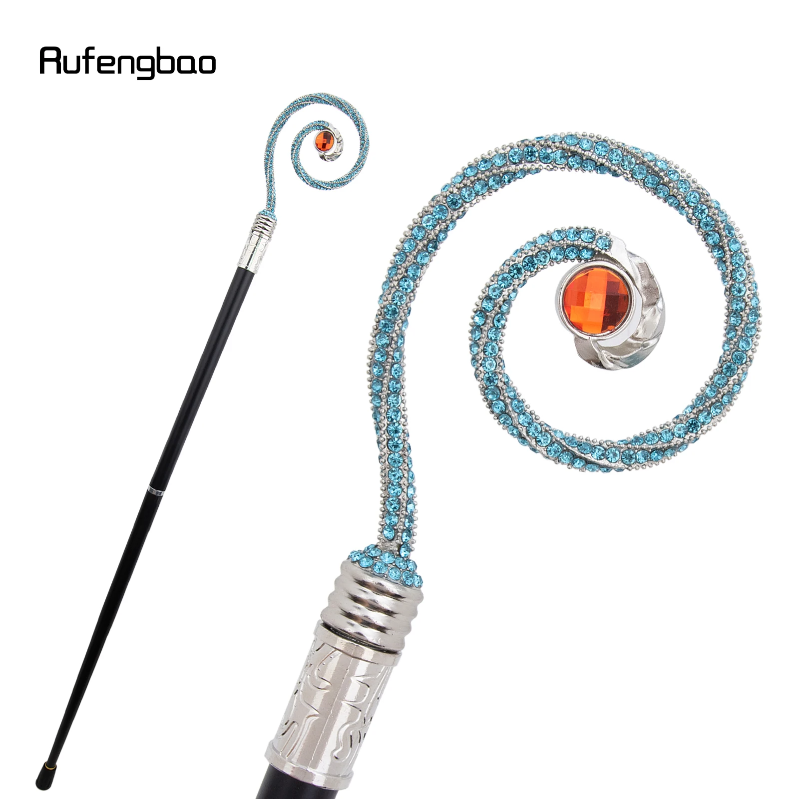White Blue Hanger Red Diamond Fashion Stick  Performance Stage Decorative Cane For Cosplay And Parties, For Cosplay & Party