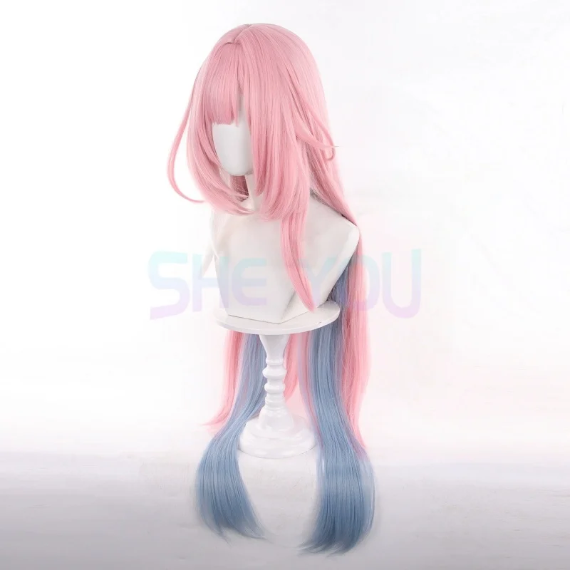Honkai Star Rail Cyrene Cosplay Wig Pink Blue Long Hair New Skin Elysia Amphoreus Game Props Halloween Party for Women Girls Cos