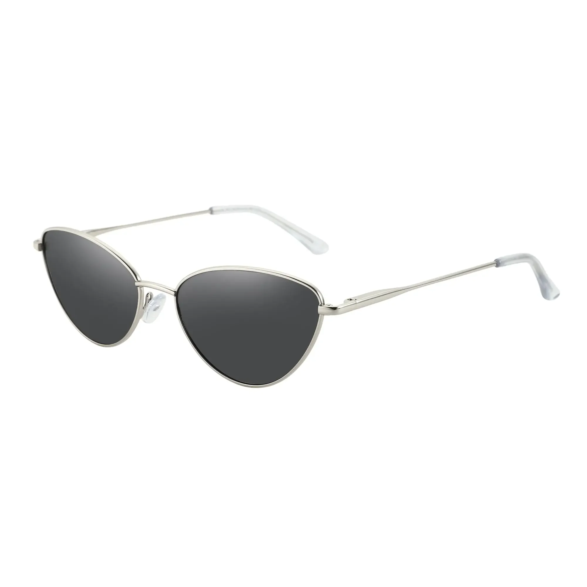 BLUEMOKY Women Fashion Sunglasses Polarized UV400 Protection Spring Summer Metal Cat Eye for Vacation Party Lightweight
