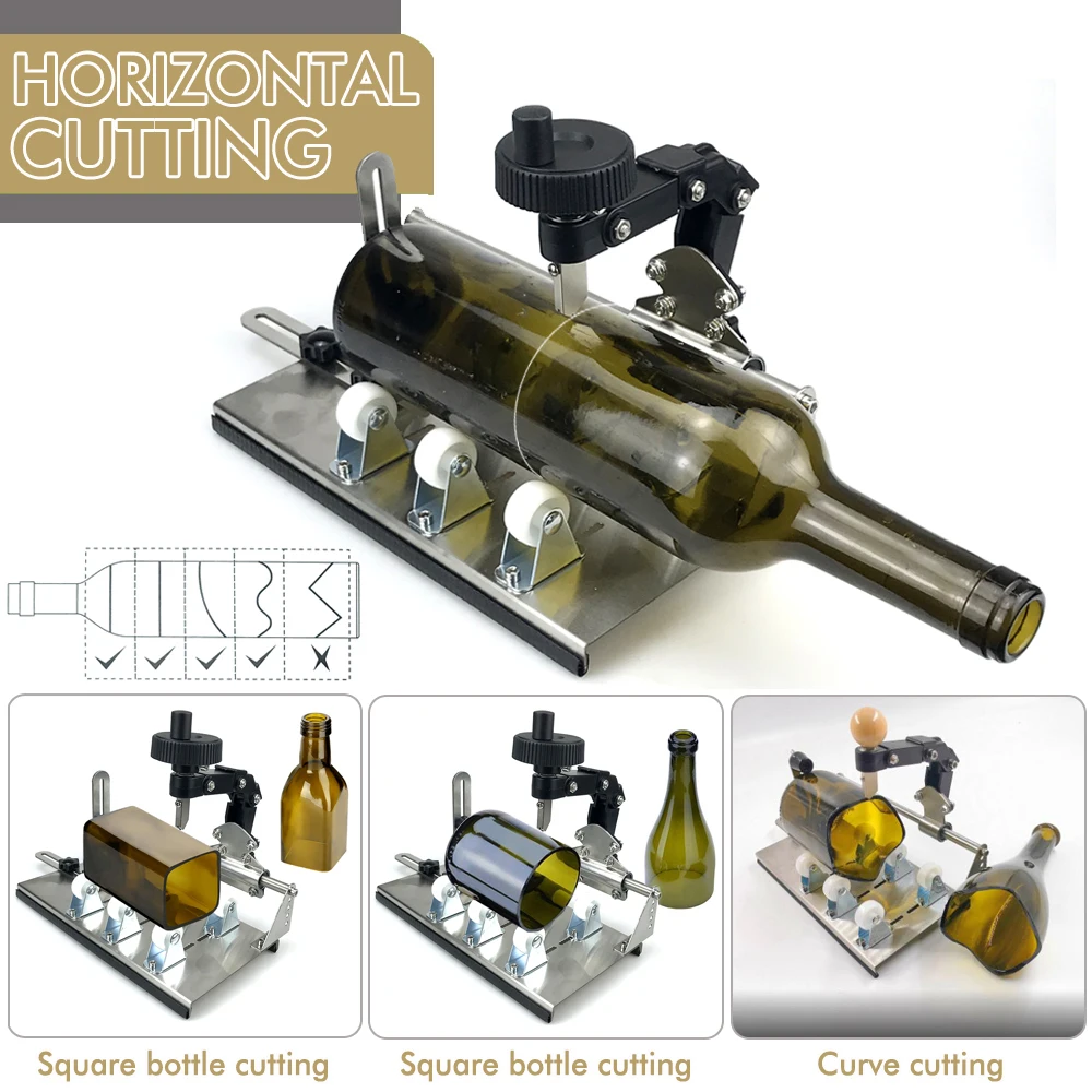 2026 New Glass Bottle Cutter - Professional DIY Glass Cutting Tool for Square, Round Bottles and Bottlenecks with Accessories