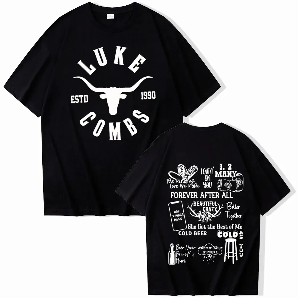 Luke Combs T-Shirts Western Country Music Man Woman Harajuku O-Neck Short Sleeve Shirts Fans Gift Fashion T-shirt for Men Y2K