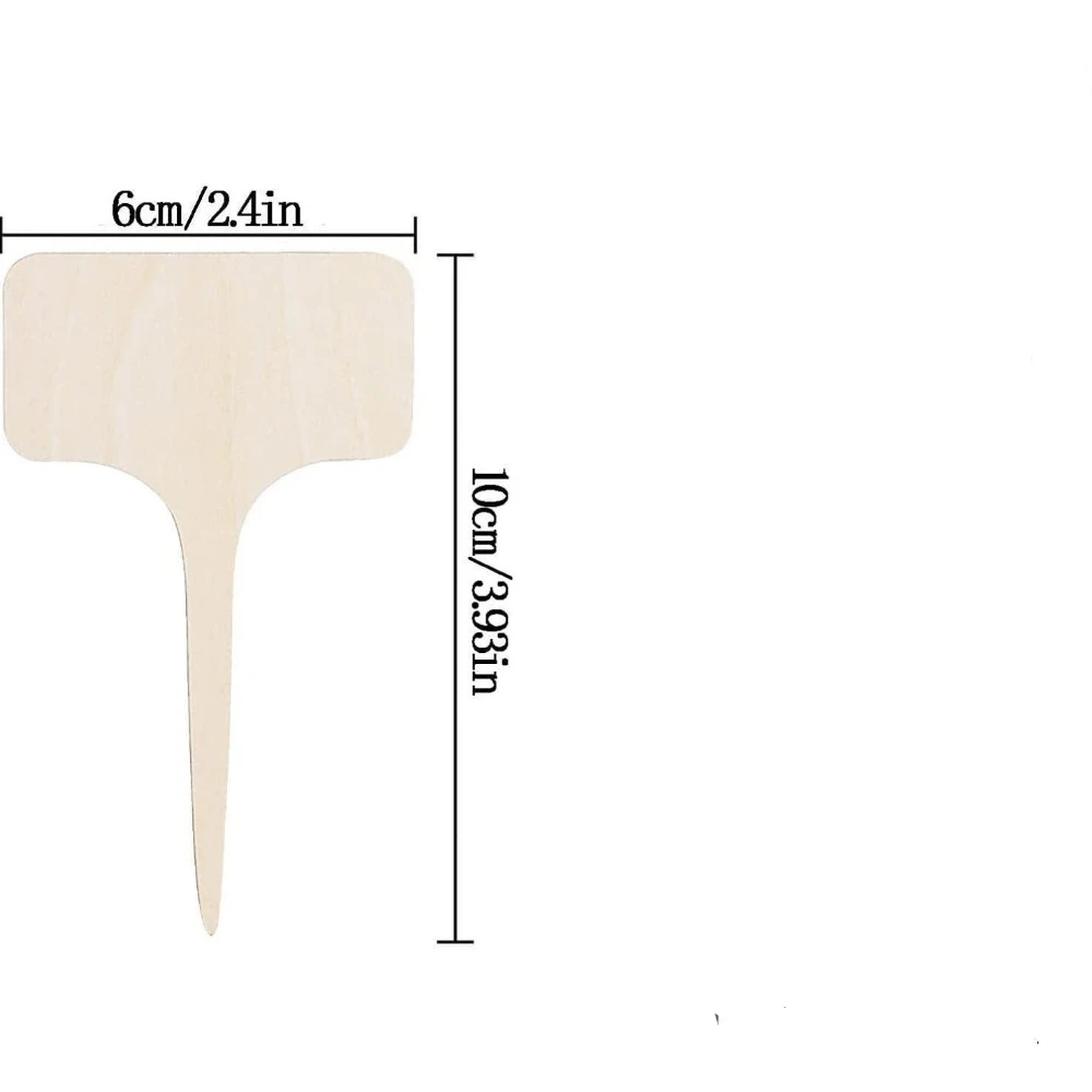 Poplar wood horticultural flower plate tag Garden name plate indicator Landscape identity shaped wood craft